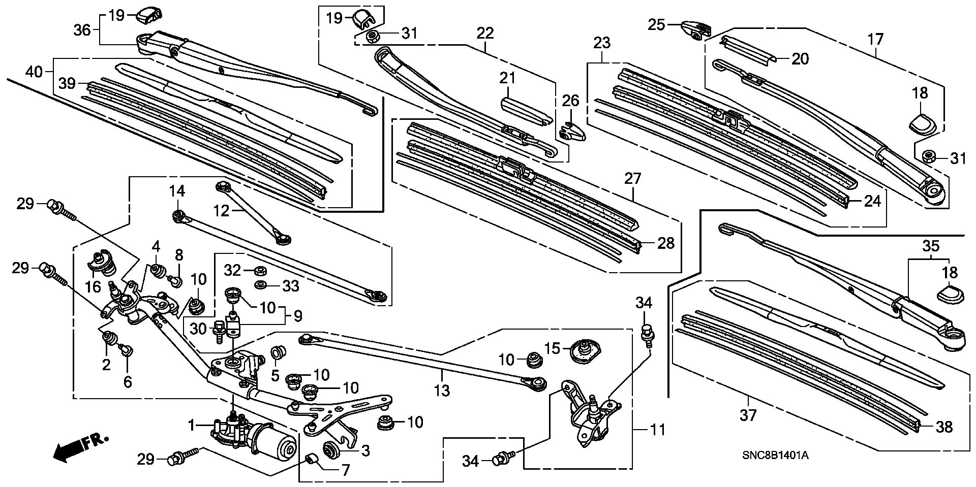 Honda 76620SNAA02 - Torkarblad xdelar.se