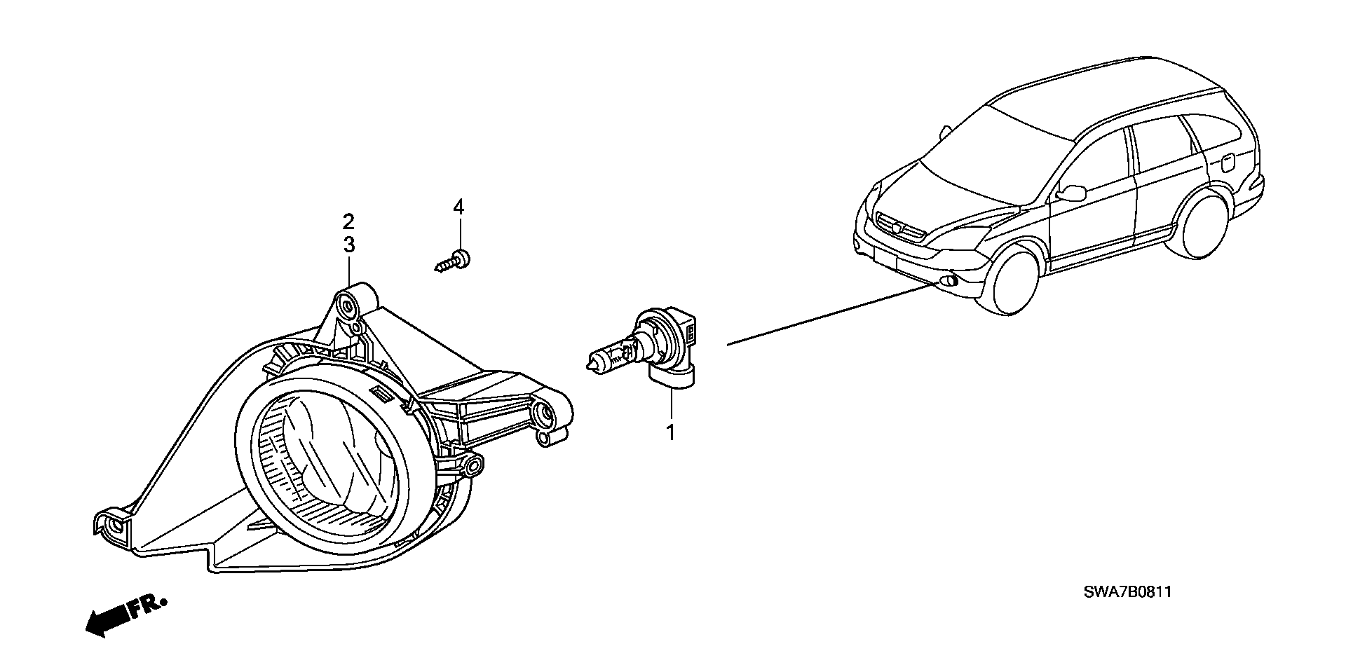 Honda 33165-SMG-E01 - Glödlampa kurvljus xdelar.se