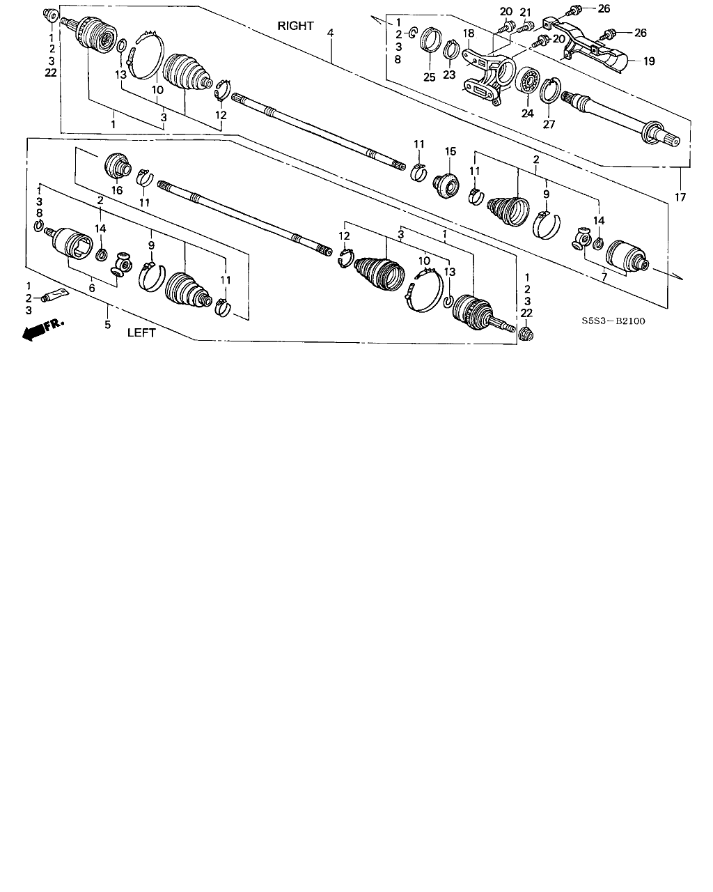 Honda 44319-SE0-000 - Monteringssats, drivaxelbälgar xdelar.se