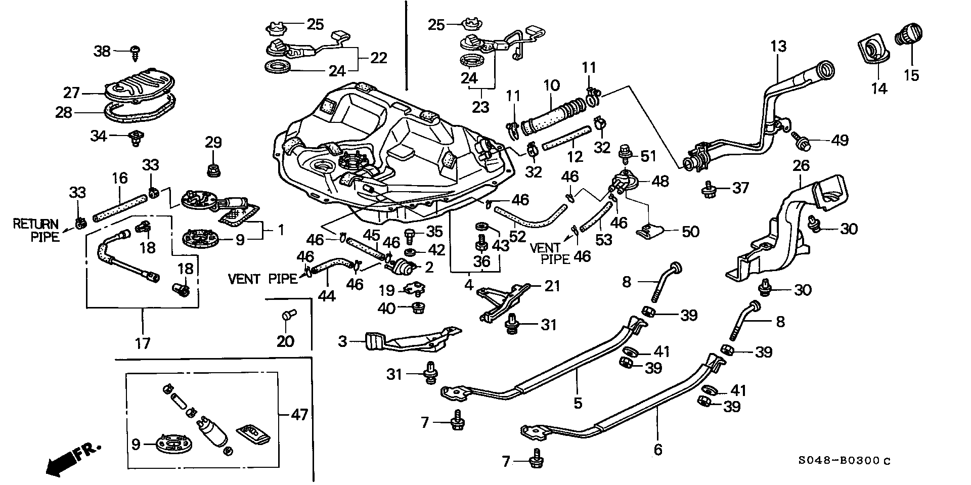 Honda 17040S04931 - Bränslepump xdelar.se