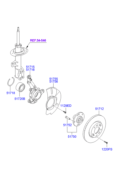 Hyundai 51720-3S100 - Hjullagerssats xdelar.se