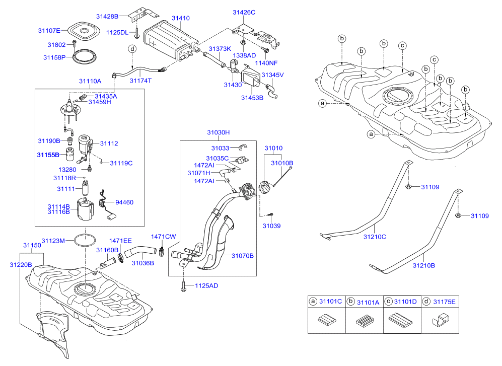 Hyundai 31111-3S400 - Bränslepump xdelar.se