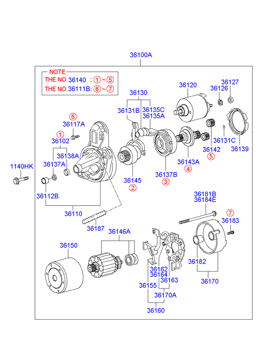 KIA 36100-23160 - Startmotor xdelar.se