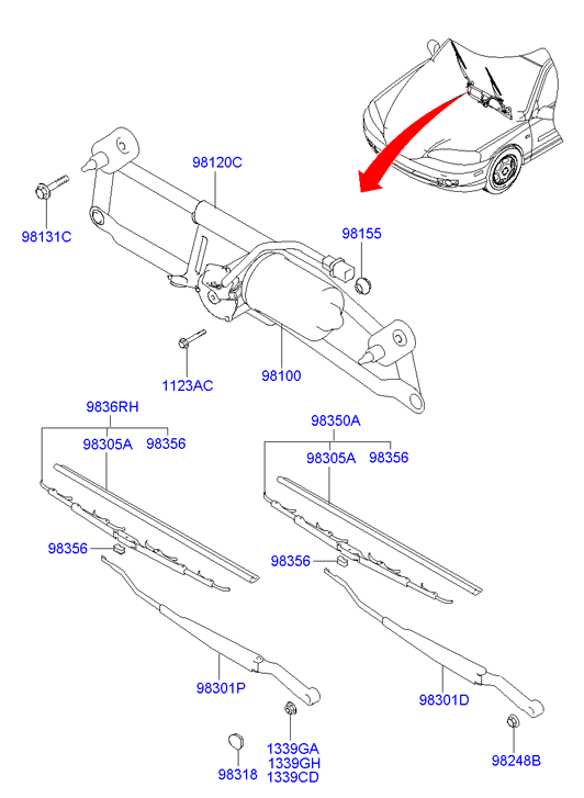 KIA 9835024511 - Torkarblad xdelar.se