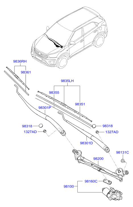 KIA 983503X000 - Torkarblad xdelar.se