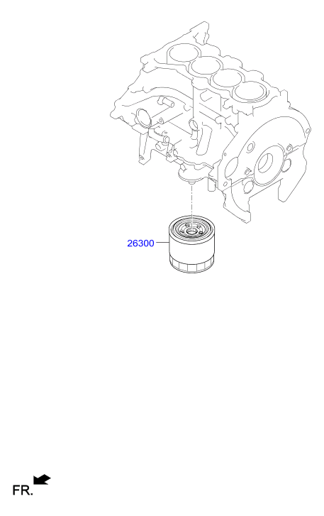 KIA 2630035504 - Oljefilter xdelar.se