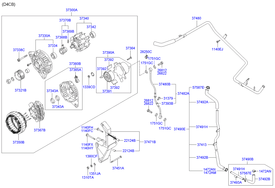 KIA 37300-4A003 - Generator xdelar.se