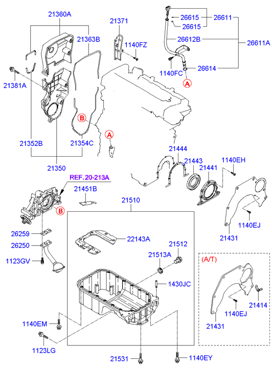 Hyundai 2151223001 - Låsskruv, oljetråg xdelar.se