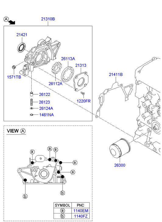 Hyundai 26300-02750 - Oljefilter xdelar.se