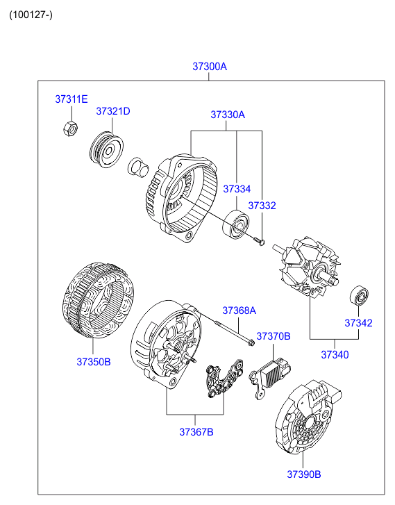 Hyundai (BEIJING) 37300-02570 - Generator xdelar.se