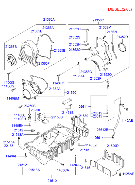 Hyundai 21512-23000 - Låsskruv, oljetråg xdelar.se