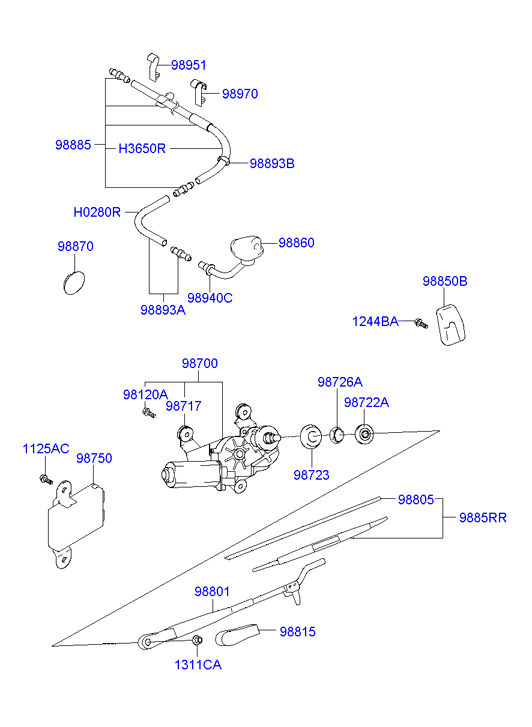 Hyundai 9882026000 - Torkarblad xdelar.se