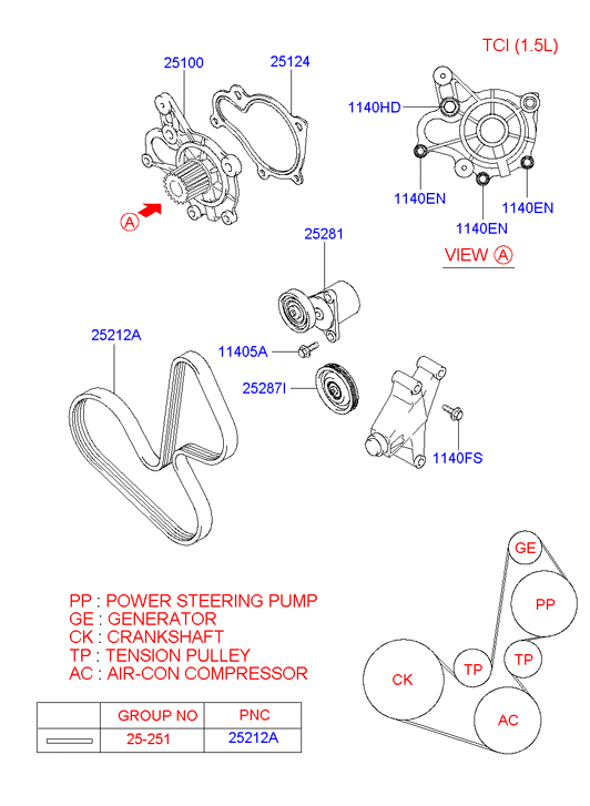 Hyundai 25100-23010 - Vattenpump xdelar.se