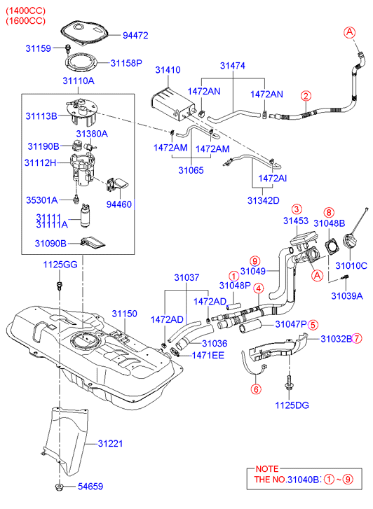 Hyundai 3111125000 - Bränslepump xdelar.se