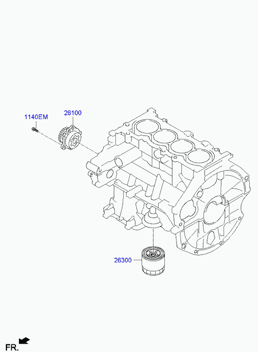 Hyundai 26300-02751 - Oljefilter xdelar.se