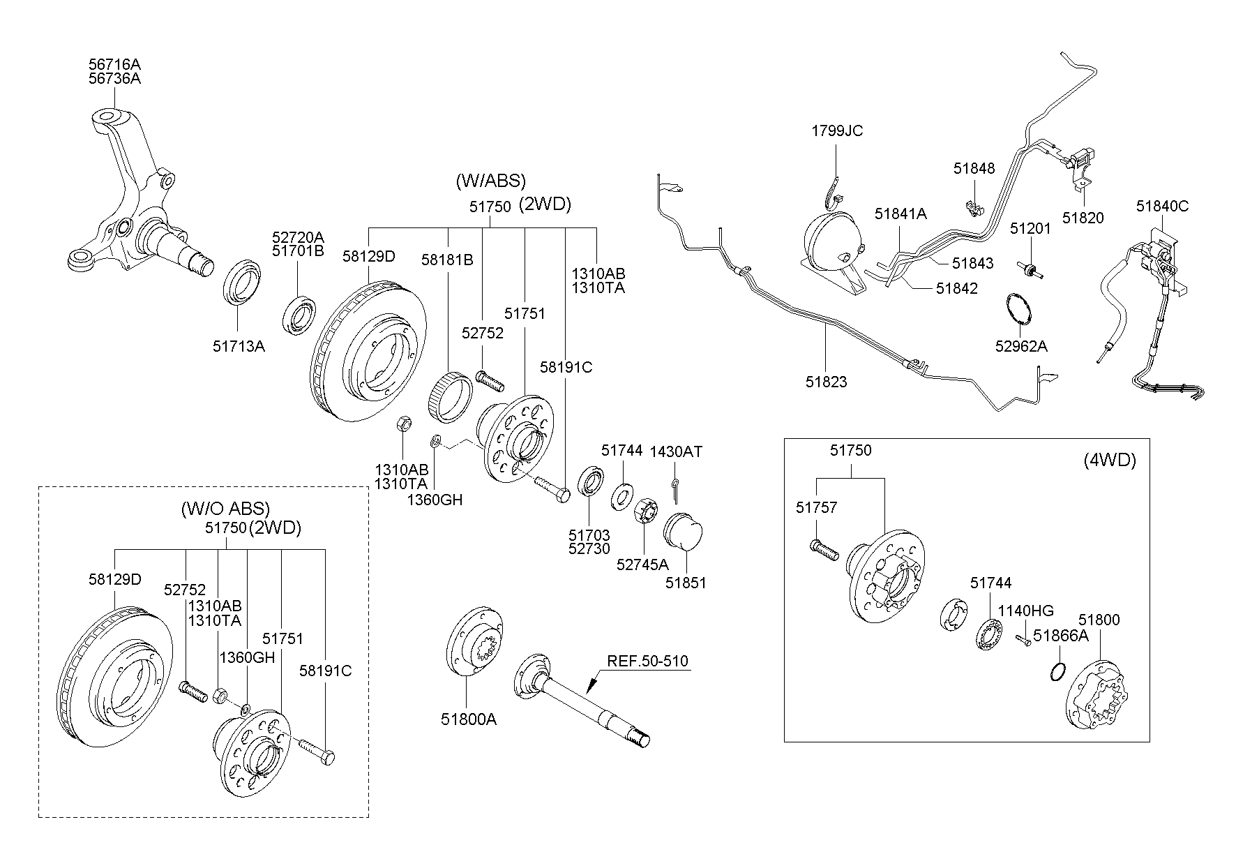 Hyundai 52703-44530 - Hjullagerssats xdelar.se