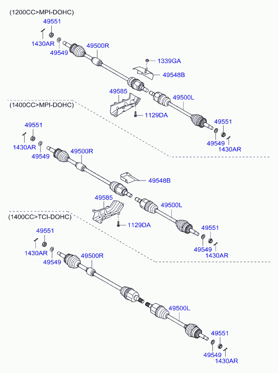 KIA 1430004307B - Hjullagerssats xdelar.se