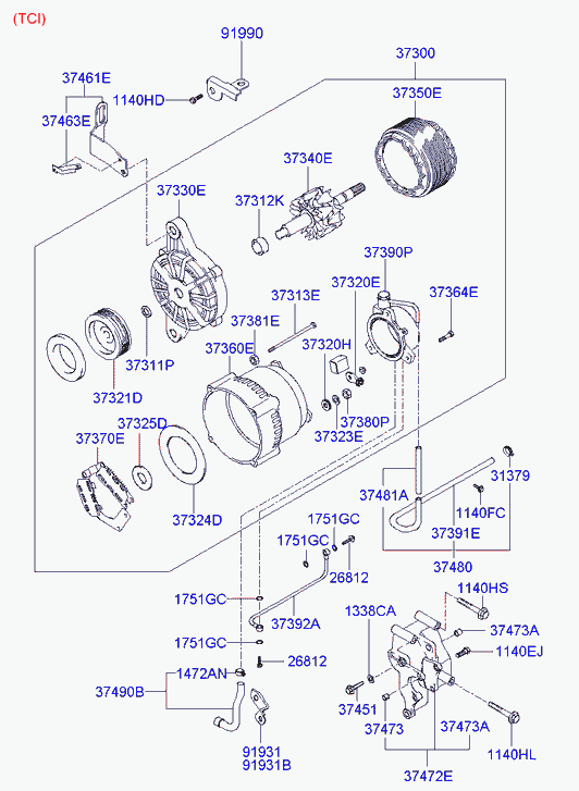 KIA 3730027020 - Generator xdelar.se