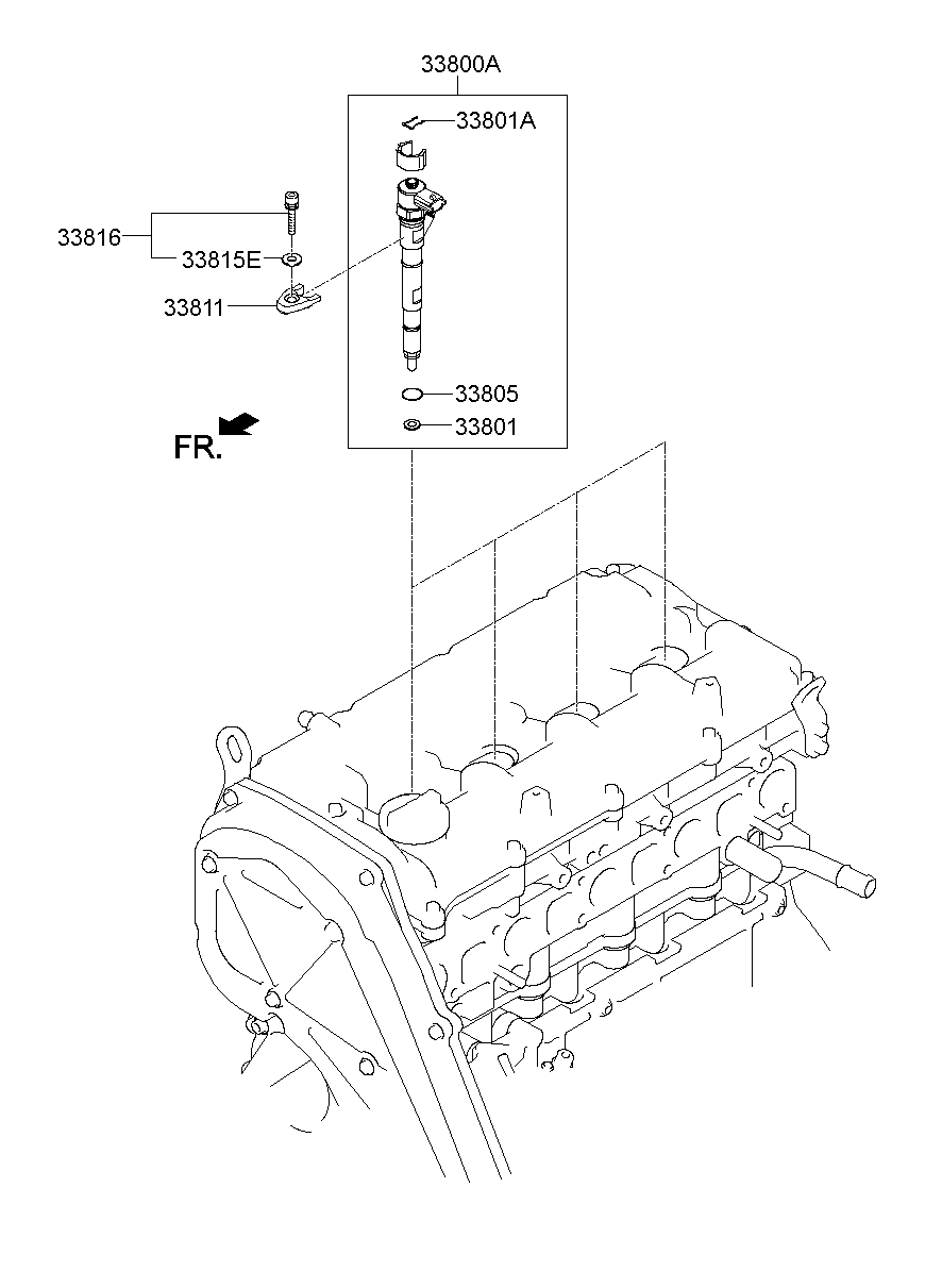 Hyundai 33813-4A000 - Ringtätning, munstyckssäte xdelar.se