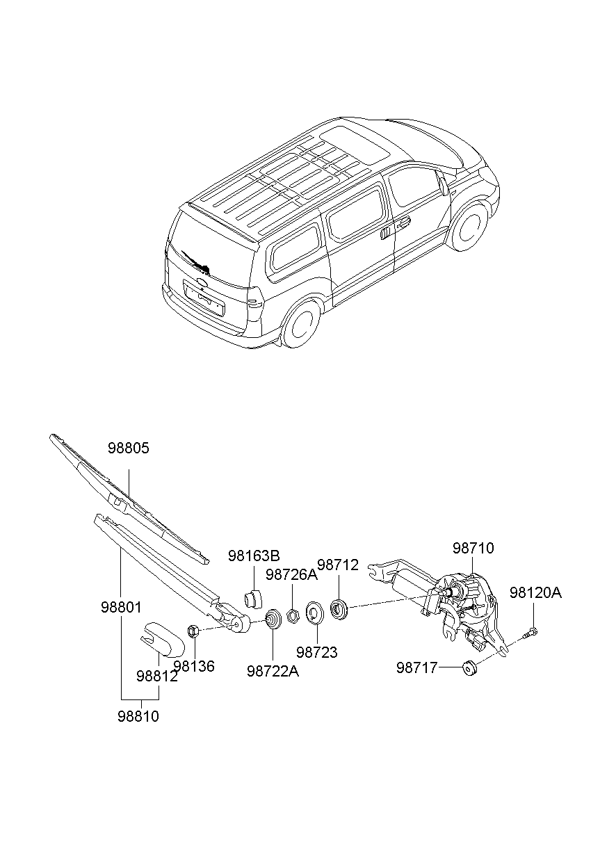 Hyundai 98820-4H001 - Torkarblad xdelar.se