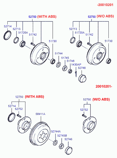 Hyundai 51730-11101 - Hjullagerssats xdelar.se