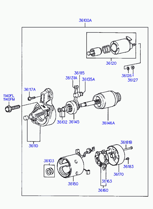 Hyundai (BEIJING) 36100-02511 - Startmotor xdelar.se