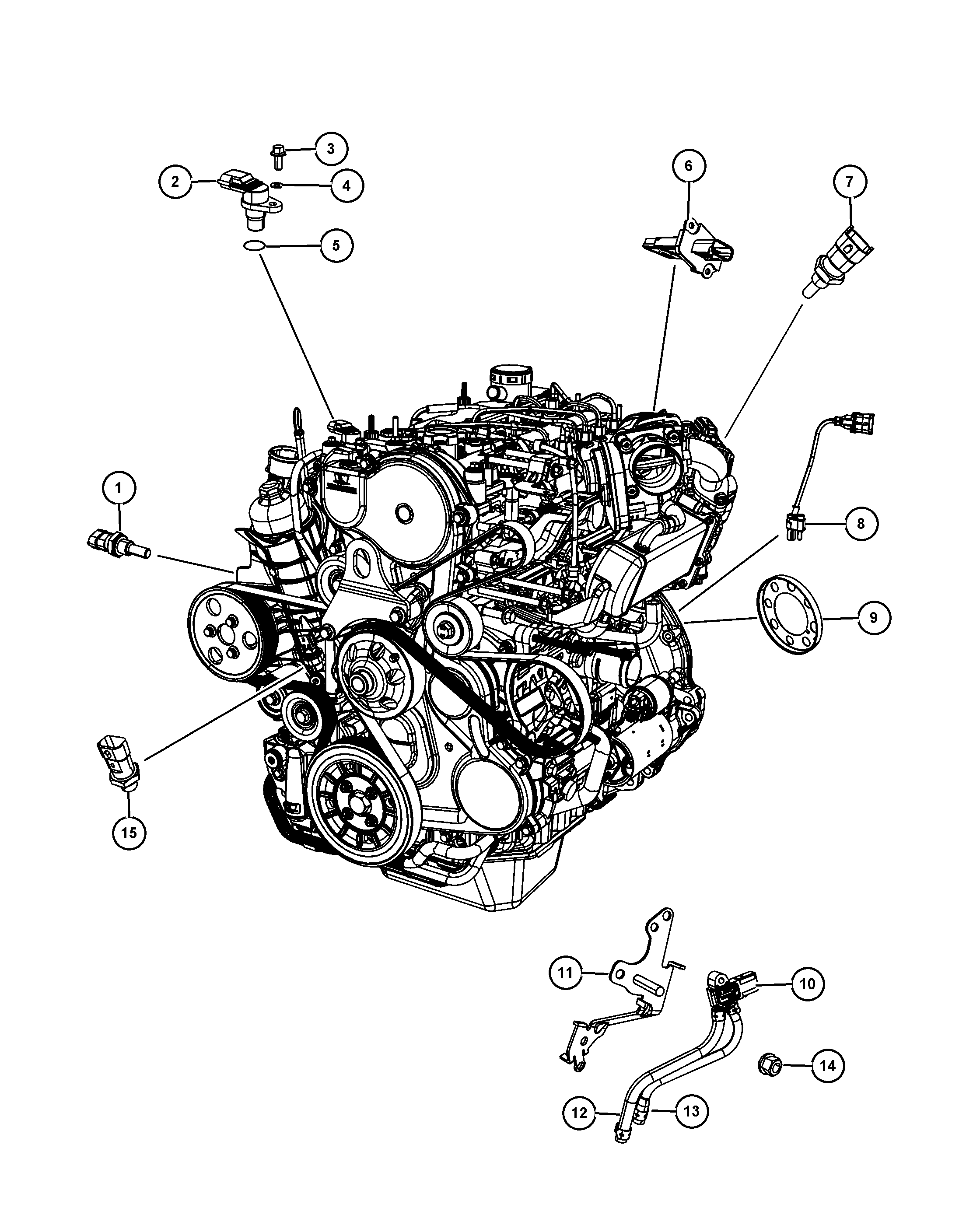 Chrysler 68142 898AA - Sensor, kylmedietemperatur xdelar.se