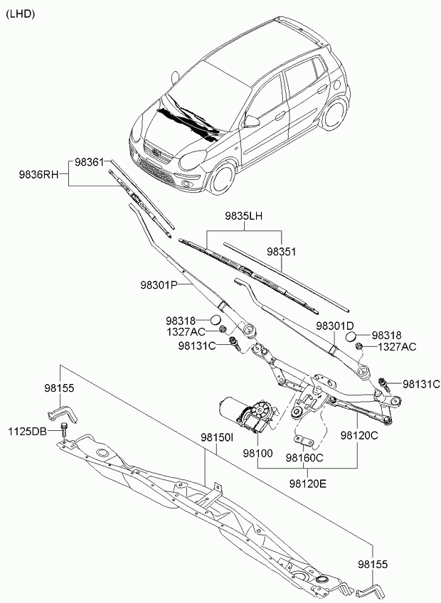 Hyundai 9836007000 - Torkarblad xdelar.se