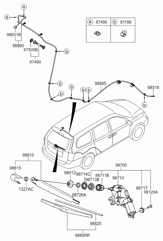 Hyundai 988504D001 - Torkarblad xdelar.se