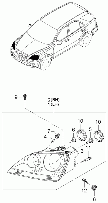 Hyundai 9216138000 - Glödlampa, varselljus xdelar.se