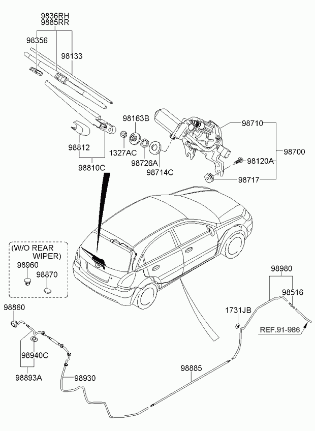 KIA 983601G000 - Torkarblad xdelar.se