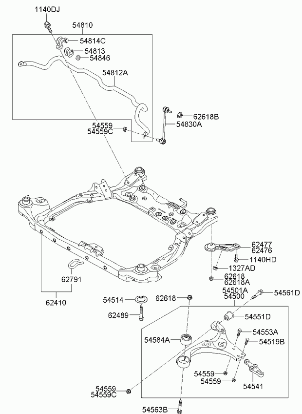 Hyundai 54584-0Q000 - Länkarmsbussning xdelar.se