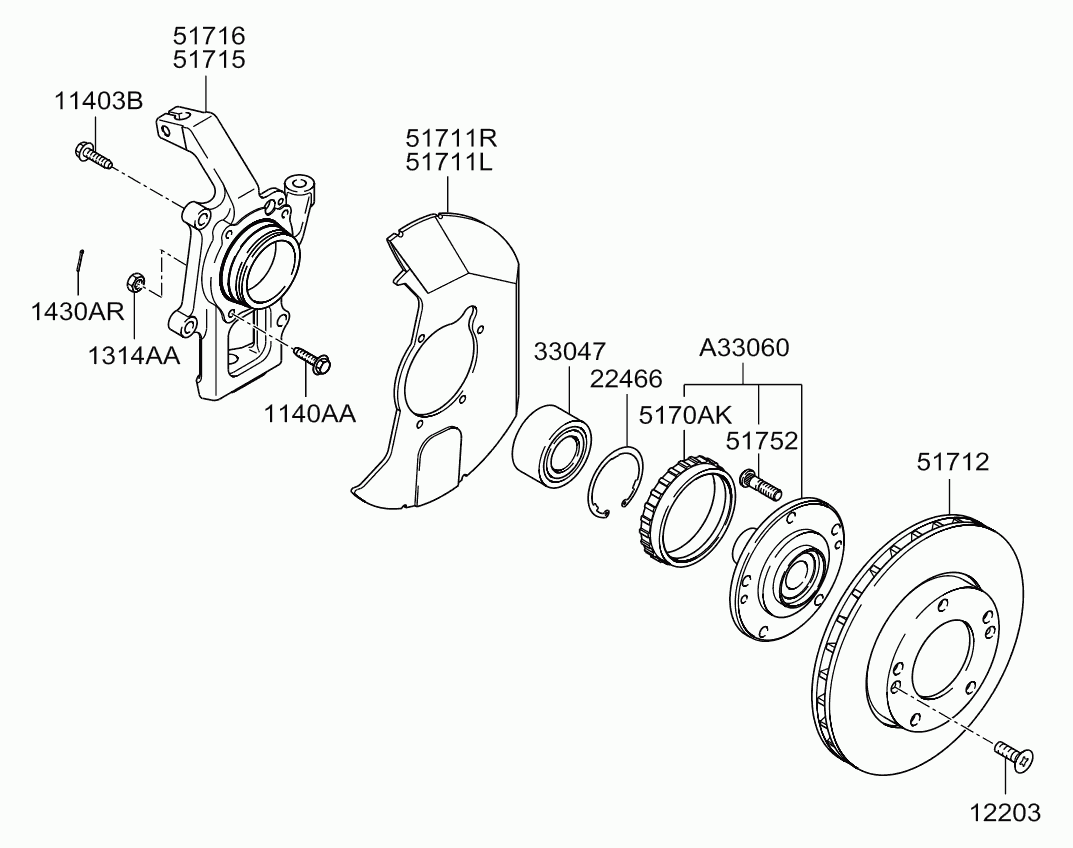 KIA 50310-3E101 - Hjullagerssats xdelar.se