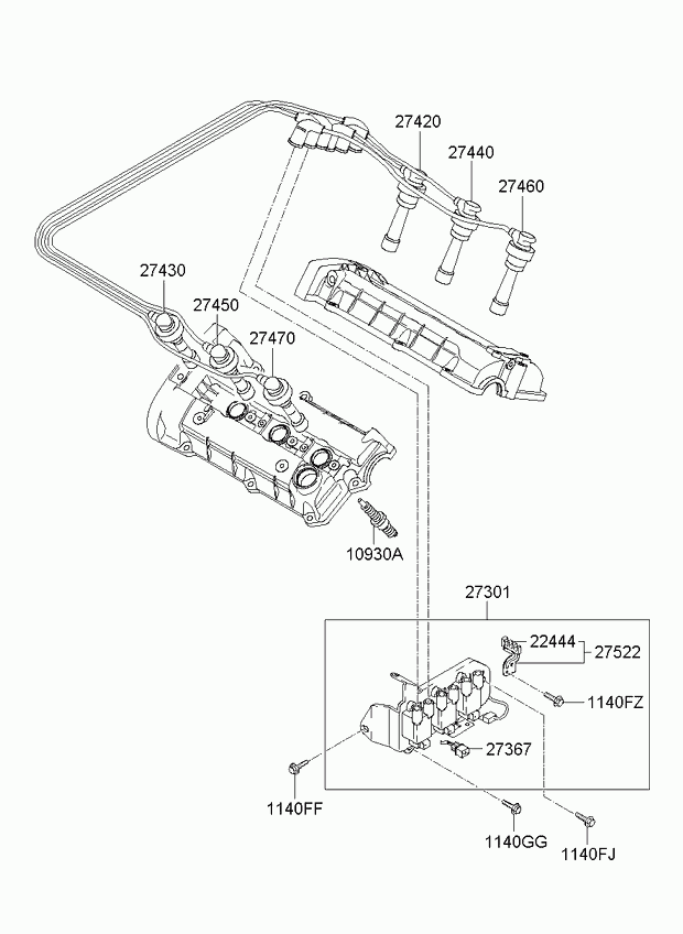 KIA 27410 37100 - Tändstift xdelar.se