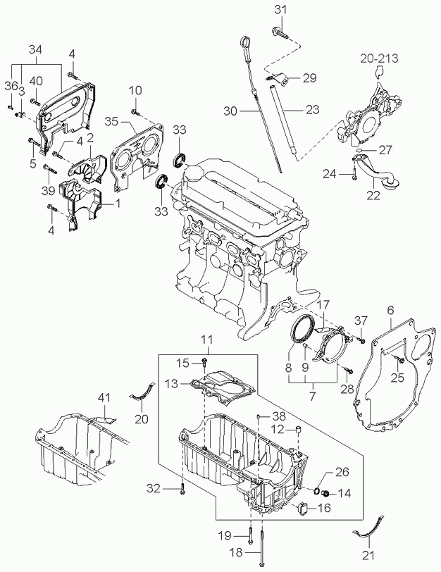 KIA 21512-2X000 - Låsskruv, oljetråg xdelar.se