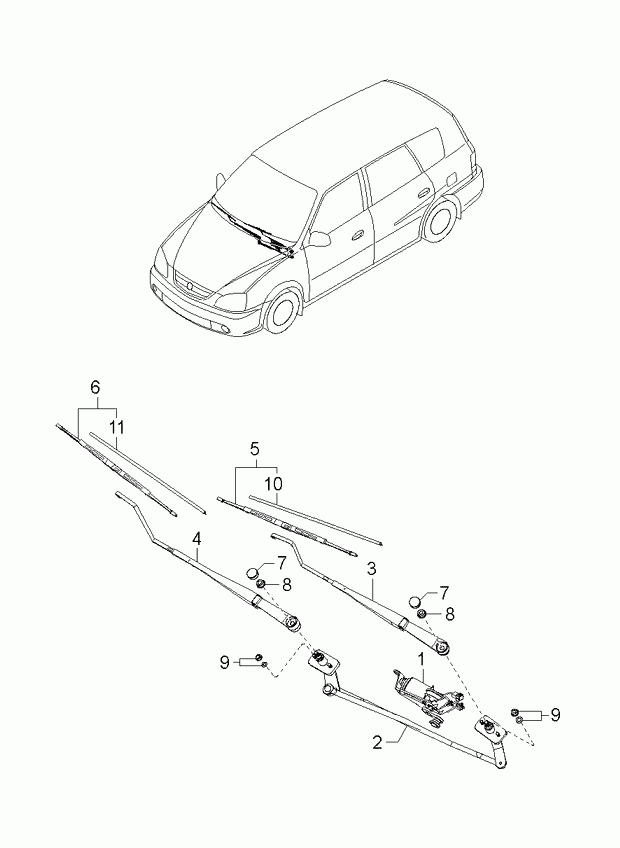 Hyundai 0K55267330 - Torkarblad xdelar.se