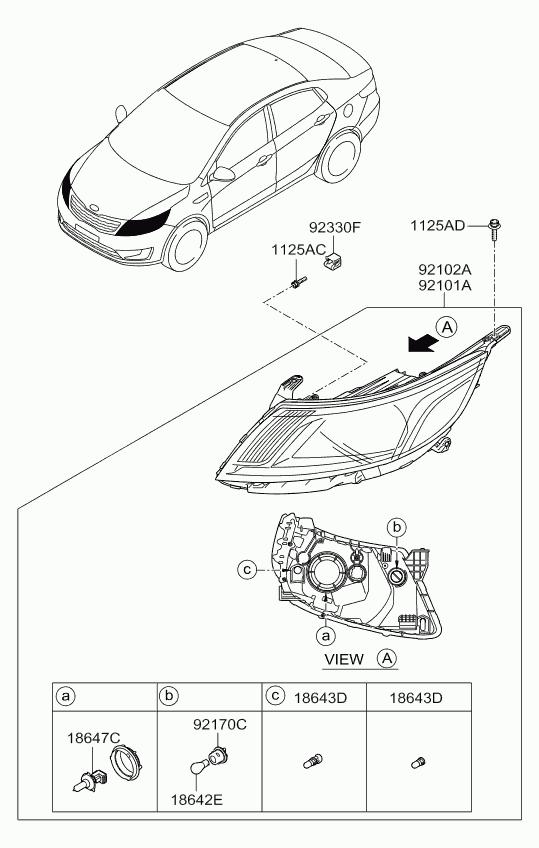 Hyundai 18647-61566 - Glödlampa, dimstrålkastare xdelar.se