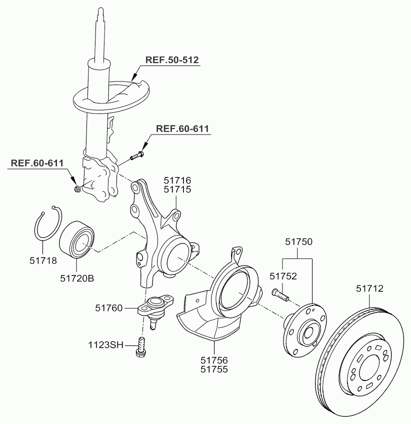 KIA 51720-1D000 - Hjullagerssats xdelar.se