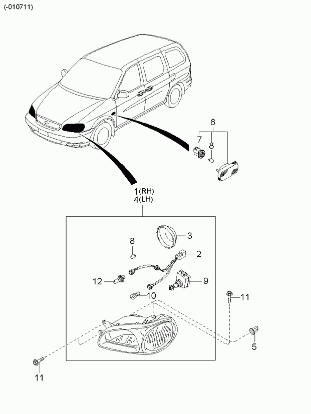 Hyundai 0K53A5103C - Glödlampa xdelar.se