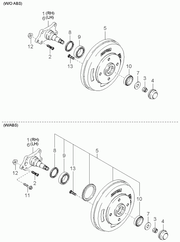 KIA MB00233047 - Hjullagerssats xdelar.se