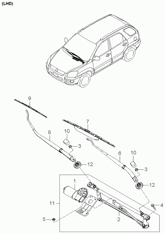 KIA 983601F000 - Torkarblad xdelar.se