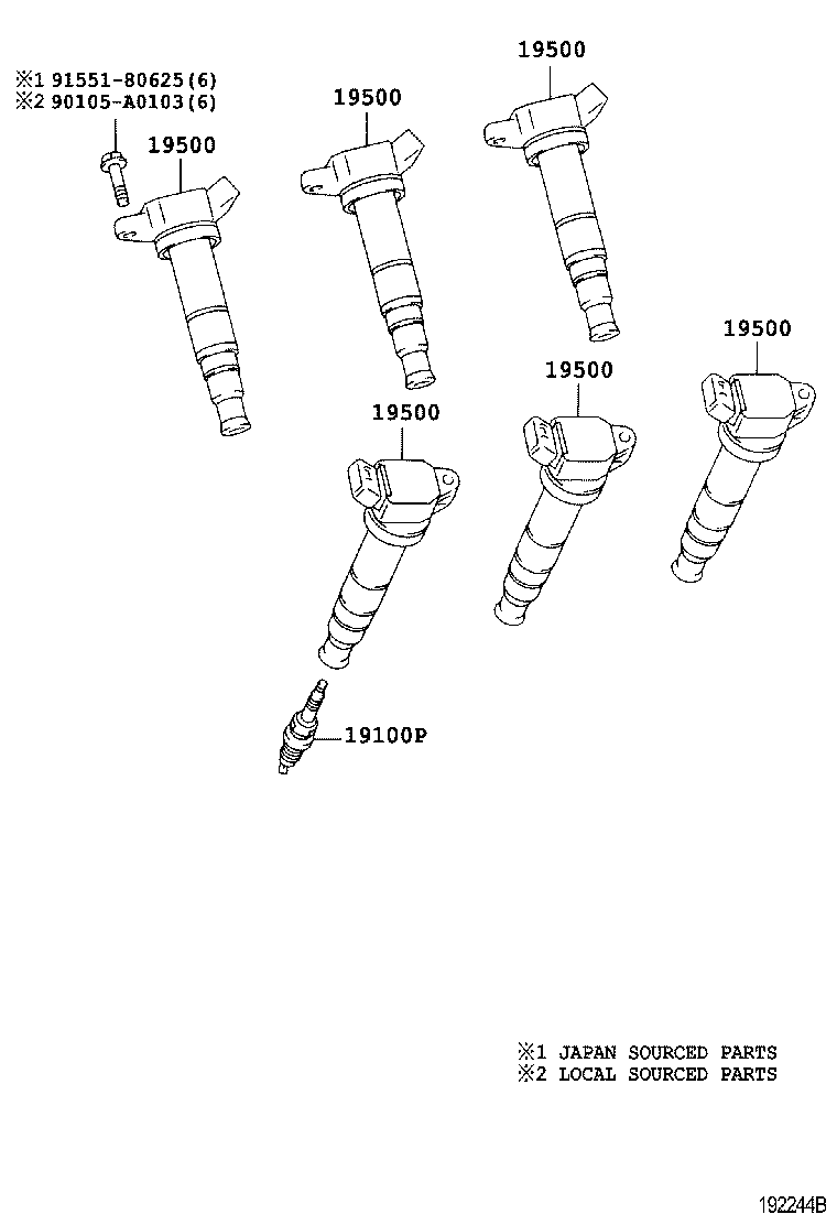 TOYOTA 90919-01247 - Tändstift xdelar.se