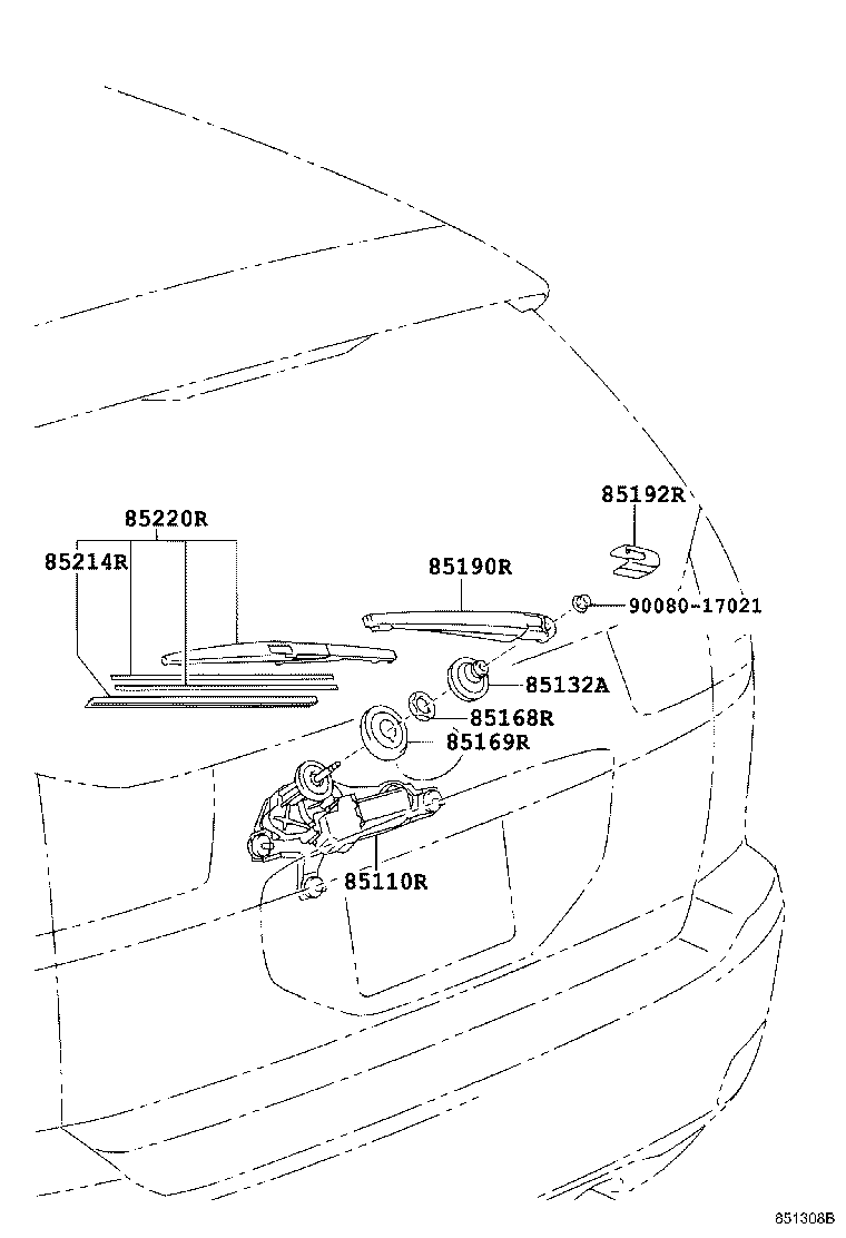 LEXUS 852420E030 - Torkarblad xdelar.se