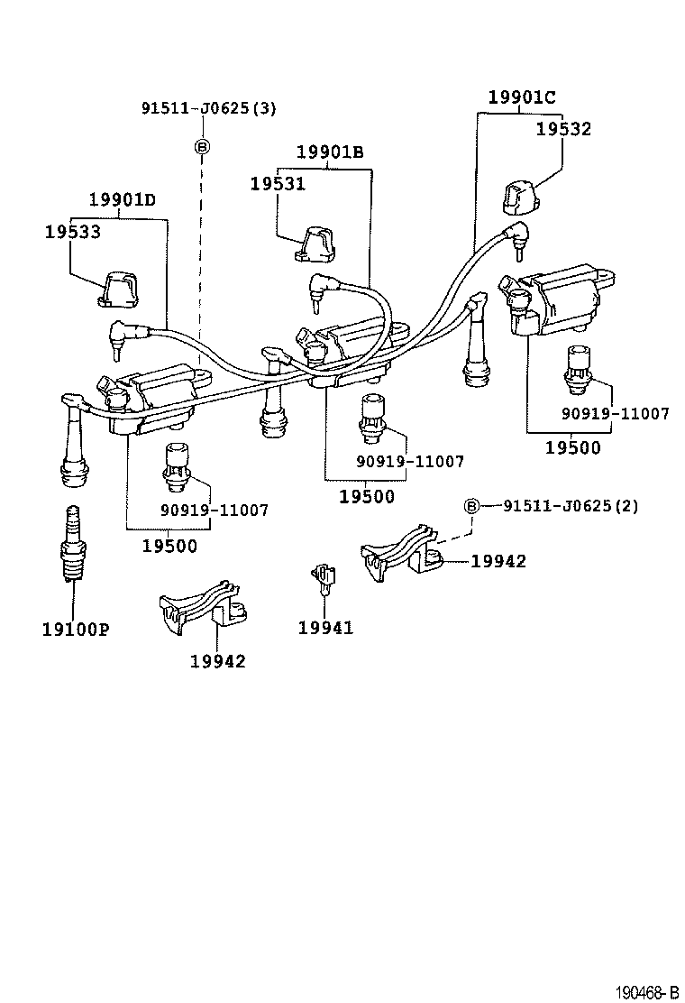 TOYOTA 90919-01225 - Tändstift xdelar.se