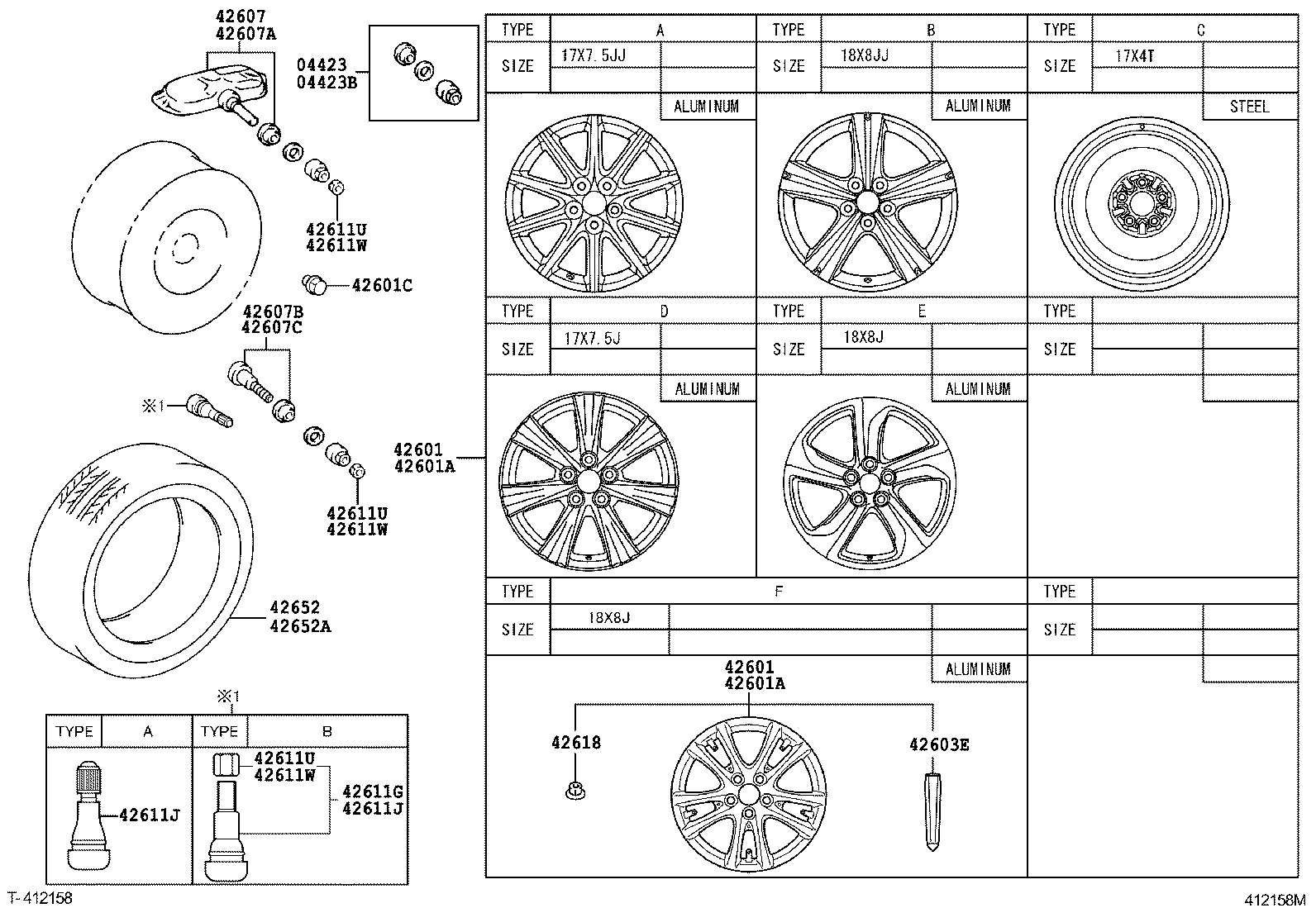 TOYOTA 4260750011 - Hjulsensor, däcktryckskontrollsystem xdelar.se