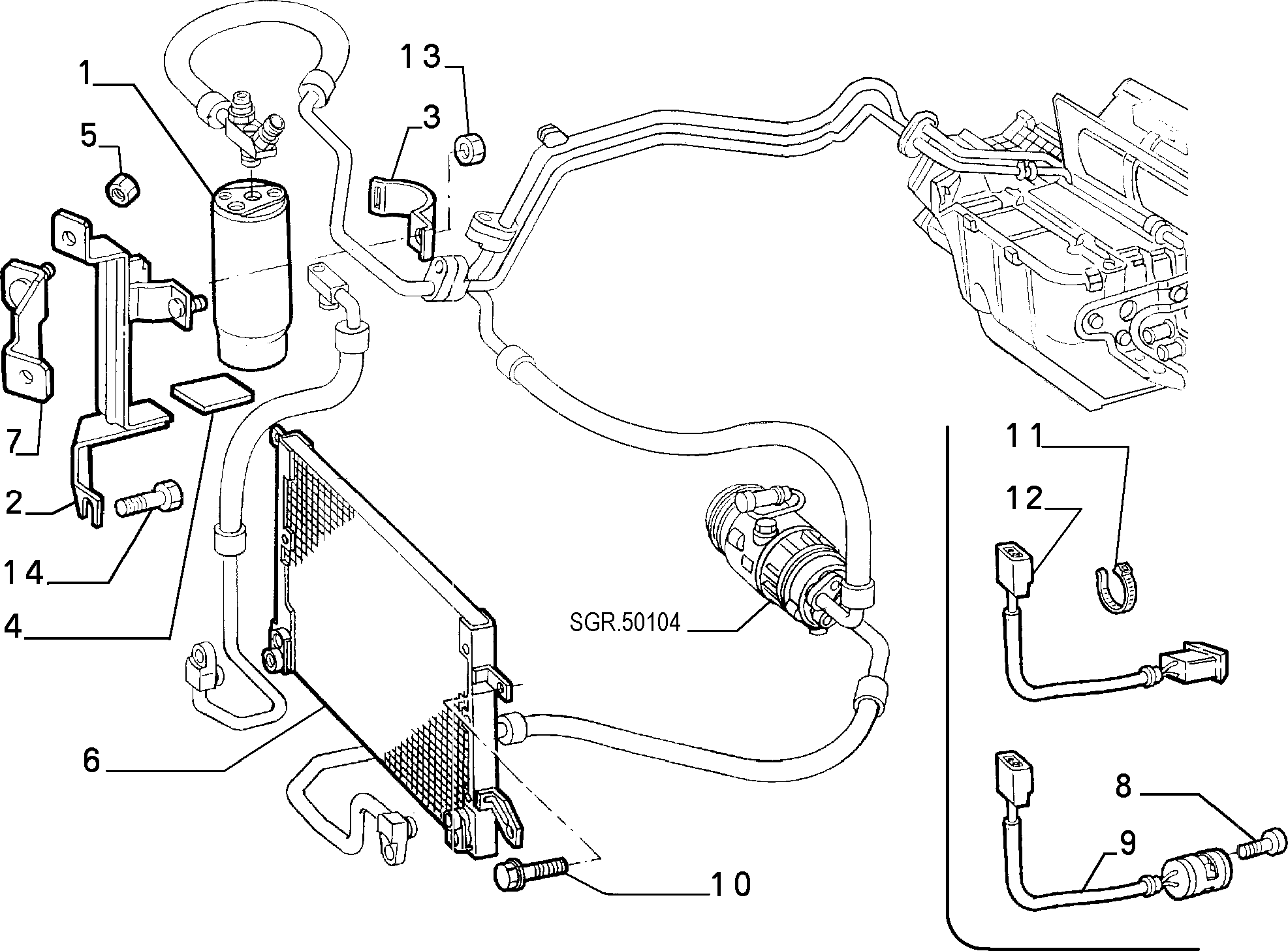 Alfa Romeo 606 6225 0 - Torkare,m klimatanläggning xdelar.se