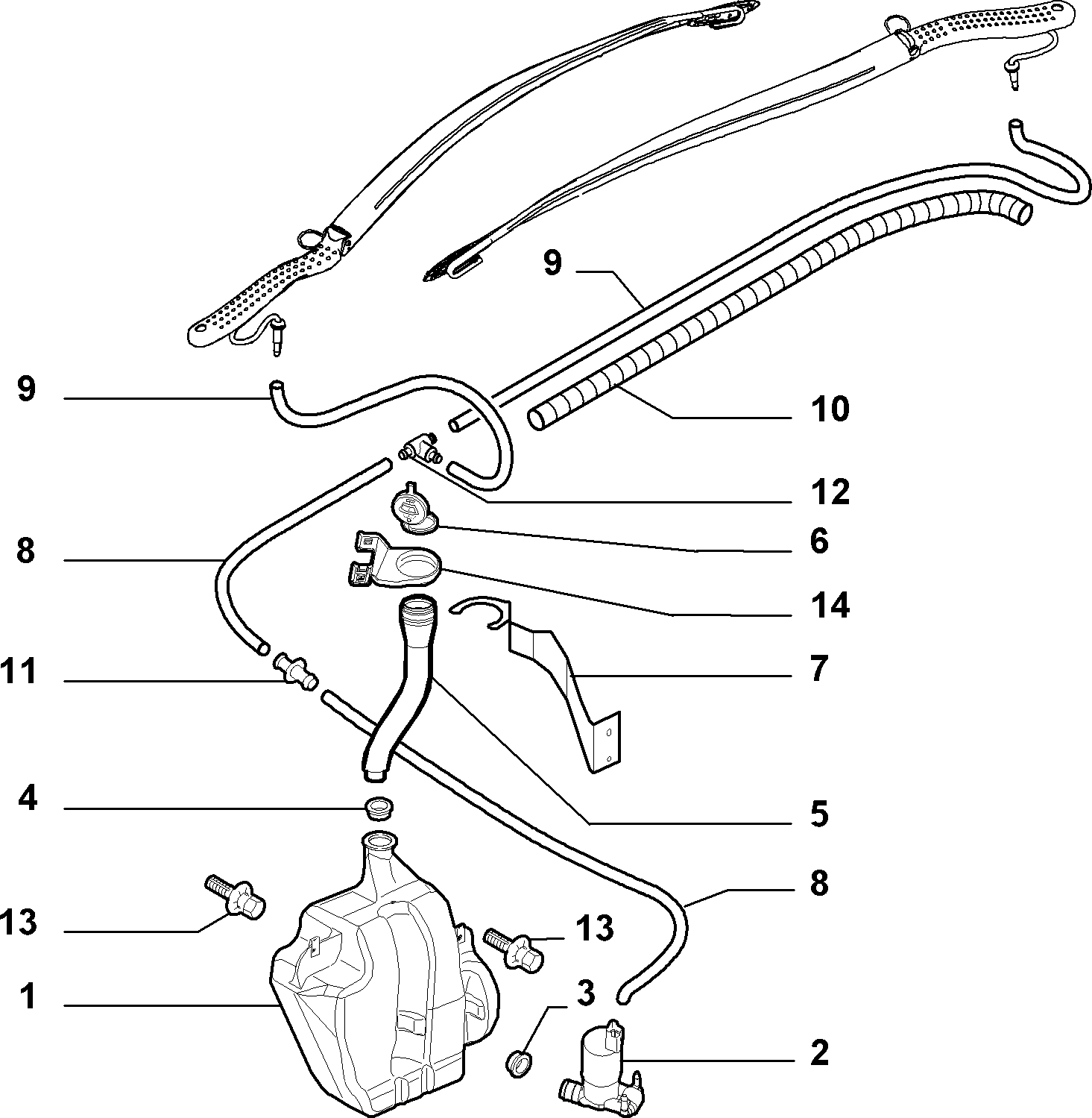 FIAT 9642753680 - Lås, torkarvätskebehållare xdelar.se