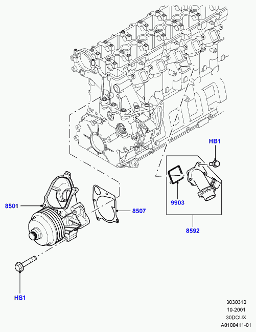 Rover LVJ100180L - Tätningt, kylledning xdelar.se