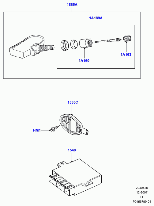 Land Rover LR018860 - Hjulsensor, däcktryckskontrollsystem xdelar.se