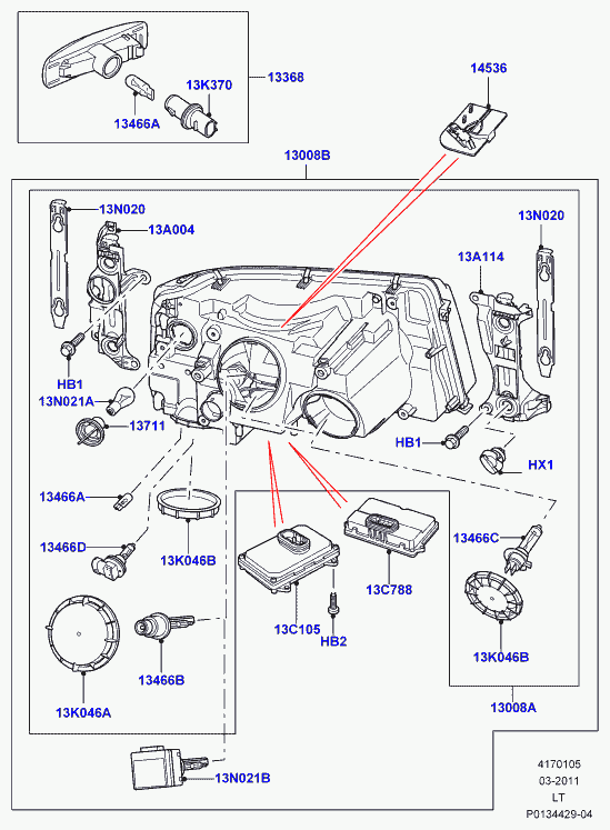 Land Rover XZQ100190L - Glödlampa, blinker xdelar.se